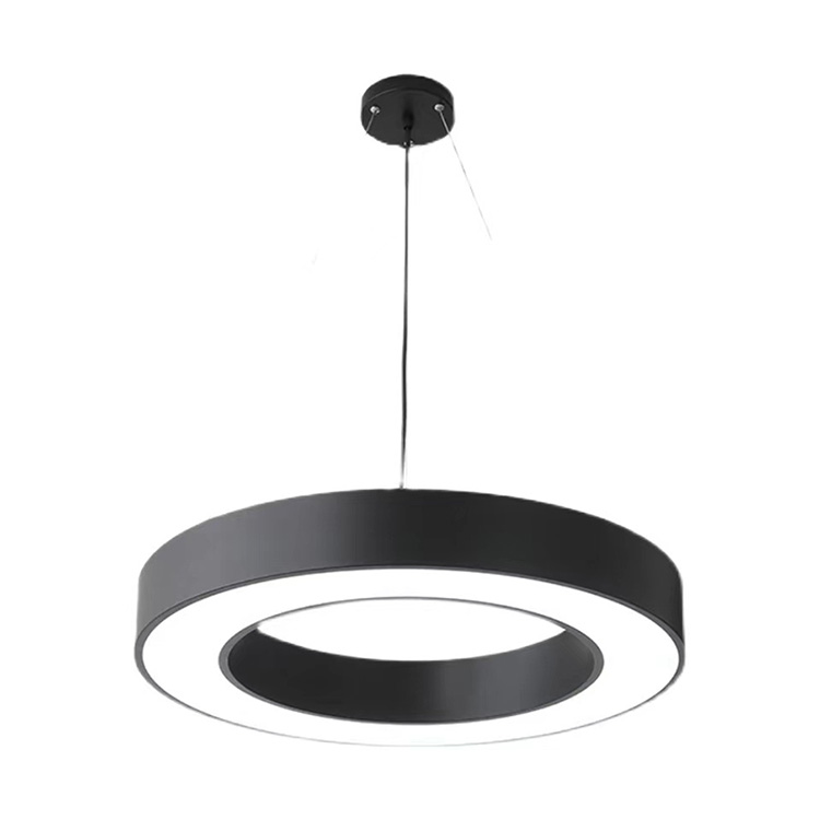 HITECDAD  Modern LED Ring Chandelier Acrylic Round Shape Ceiling Light Fixture, Adjustable LED Circle Pendant Light with 1 Ring for Living Room, Dining Room