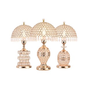 High reputation Small Ceiling Light - HITECDAD Traditional Bedroom Art Crystal Decor Table Lamps – Hitecdad