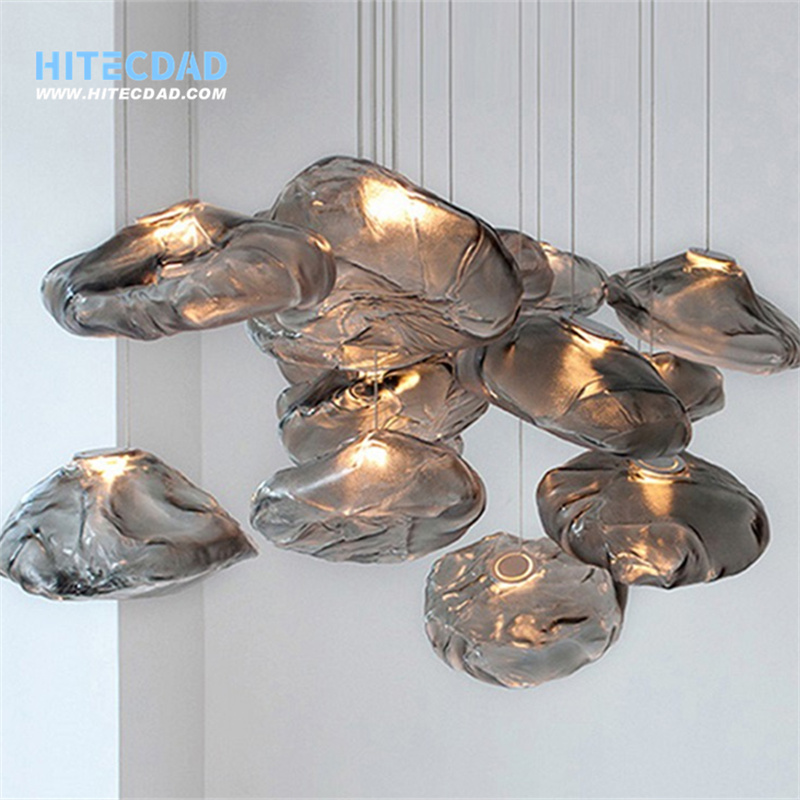 Lava shaped glass dining room bedroom bar chandelier