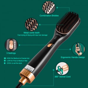 LS-H1001 3 In 1 Hair Dryer And Volumizer Hot Air Comb Professional