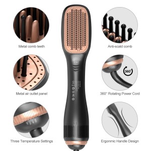 LS-H1002 Lescolton Manufacturer of Hair Straightener Brush for Womens, Anti-Scald Feature