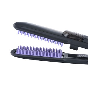 H1019 Customized New Brand Portable Mini Combs Hair Straightener Steam Comb Hair Straightener
