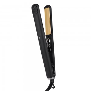 LS-H1031 High Heat Portable Svart guld rak hårskena Professionell elektriskt lockigt hår och plattångare