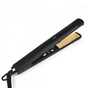 LS-H1031 Férula de pelo liso de ouro negro portátil de alta calor profesional eléctrica e alisadora de pelo rizado