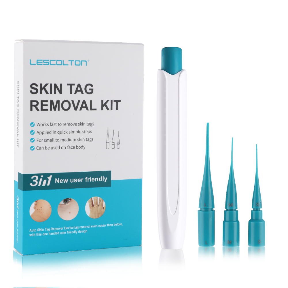 LS-D826 3 in 1 Skin Tag Removal kit 3 Size Skin Tag Removal Pen Auto Micro Band Mole Wart Tag Remover With Cleansing Swabs Featured Image