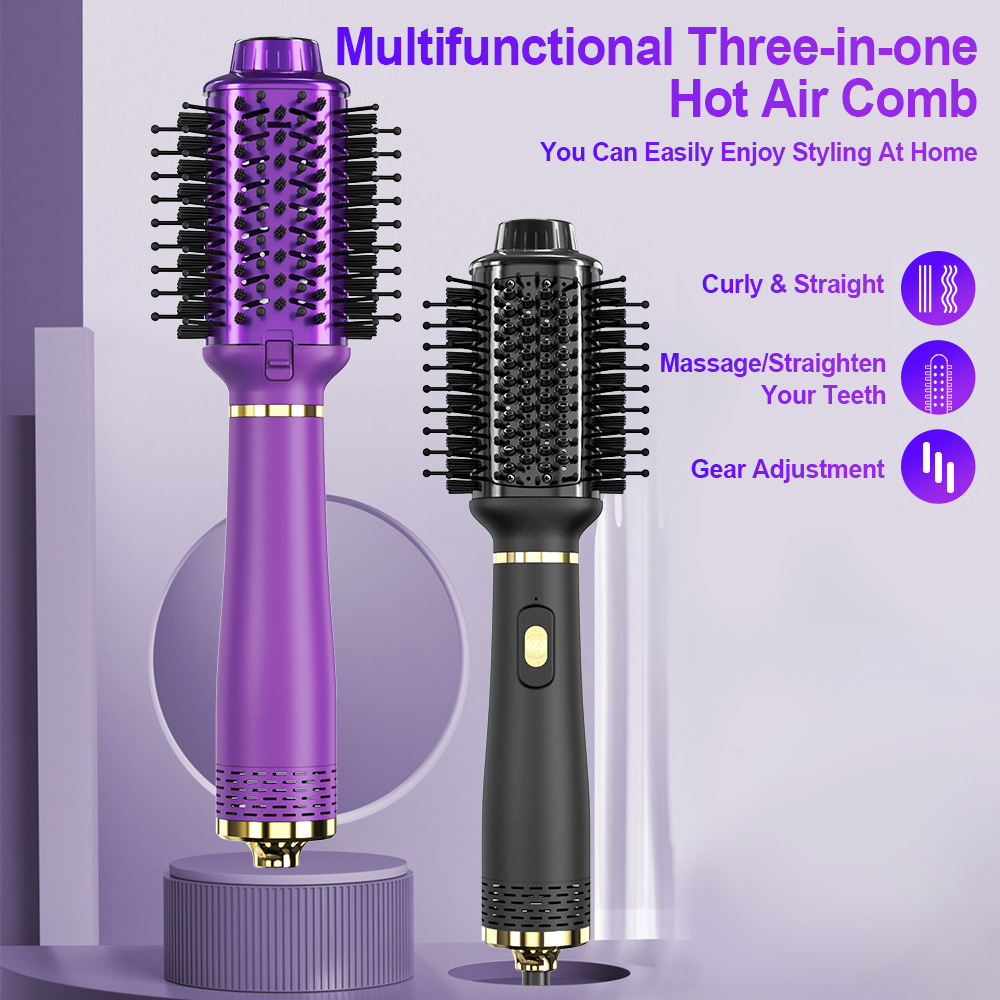 LS-H1061 One Step Hair Dryer Brush 4 in 1 Negative Ion Hair Straightener Kit Electric Hot Air Blow Dryer Brush Comb Featured Image