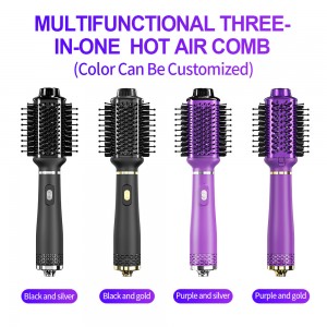 LS-H1061 One Step Hair Dryer Brush 4 in 1 Negative Ion Hair Straightener Kit Electric Hot Air Blow Dryer Brush Comb