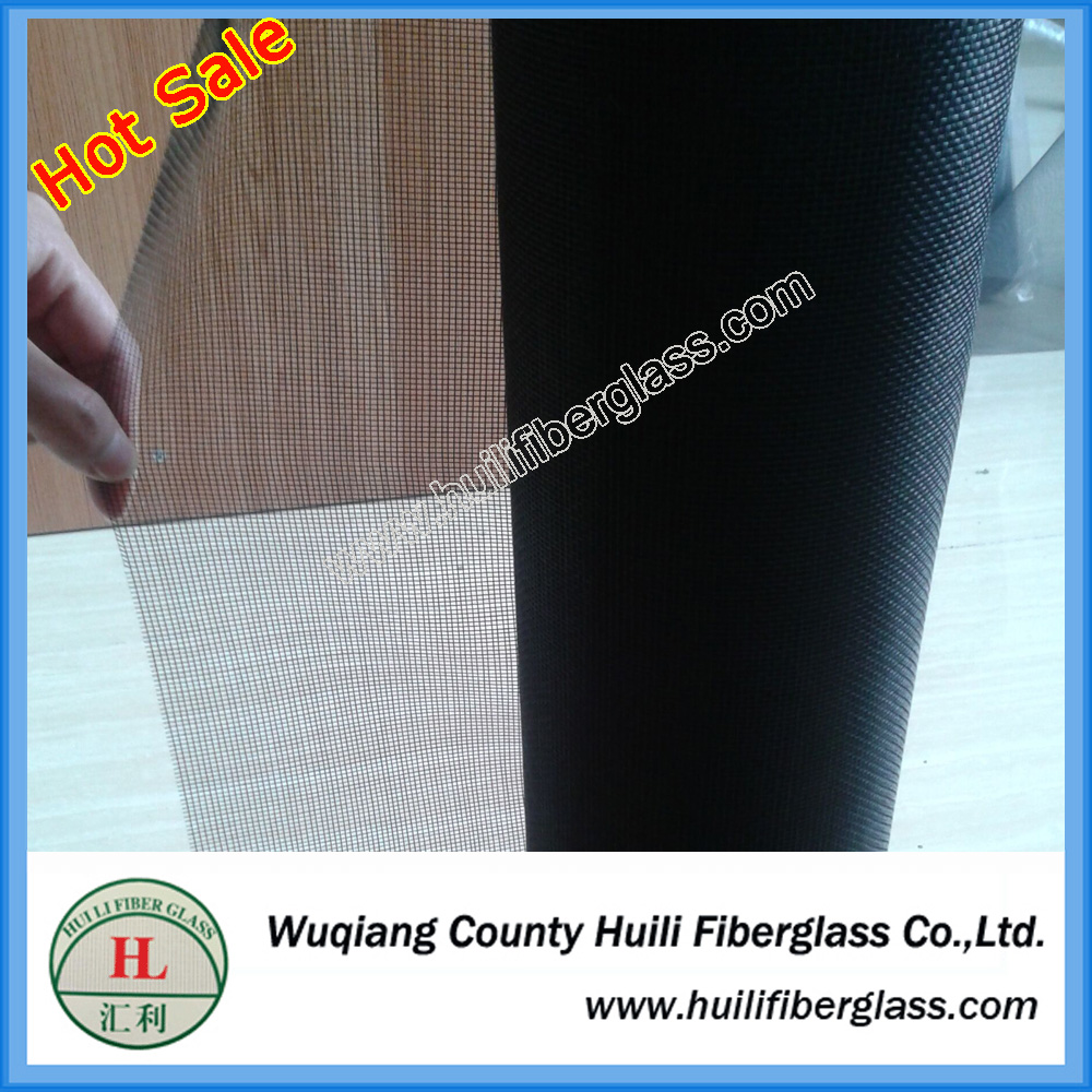 1.2m wide Black PVC Coated Fiberglass Screen Cloth 100 Foot Roll