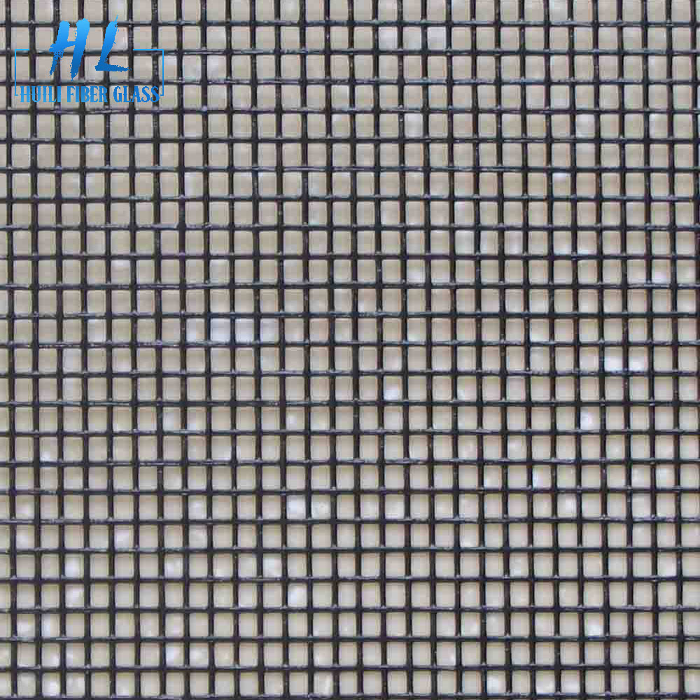 18×16 खरानी रंग pvc लेपित सादा बुना ग्लास फाइबर 0.28mm यार्न कीट स्क्रिन