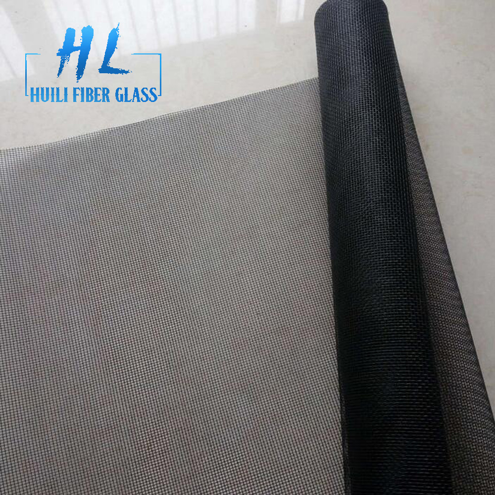Professional China Glass Fiberglass Mesh Roll - 18×16 mesh black pvc coated fiberglass insect screen – Huili fiberglass