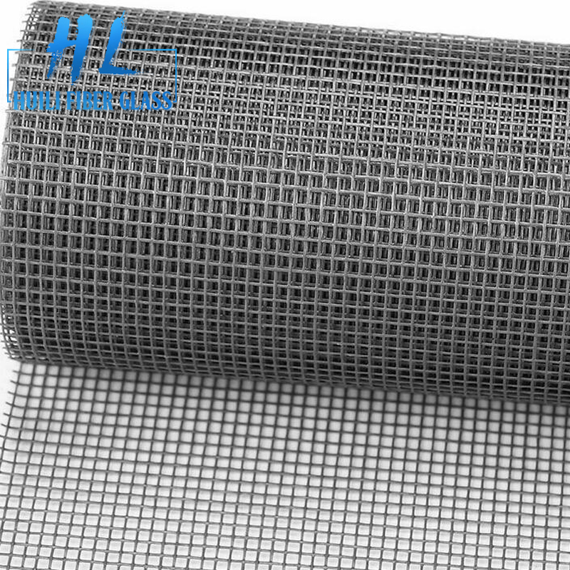 18*16 Mesh Fiberglass Insect Window Screen with black and grey color