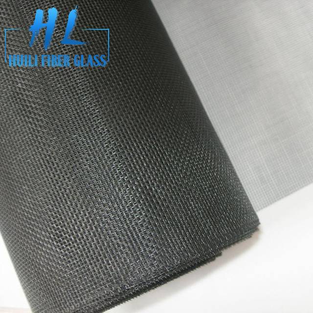 18*16 Mesh Fiberglass Insect Window Screen with black and grey color