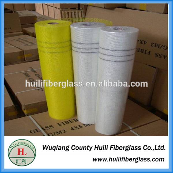 China manufacture factory price 160g 4*4mm white alkali resistant logo printed fiberglass mesh