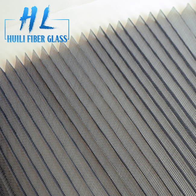 Polyester Plisse Screen Pleated Fly Screen Mesh For Doors And Windows