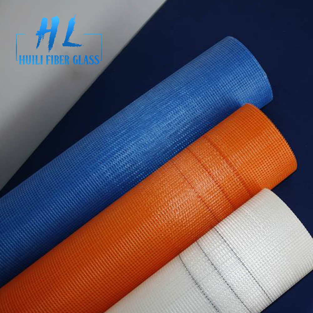 plain woven 160g 4×4 orange color heat insulation fiberglass mesh