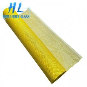Yellow color 5mmx5mm 60gsm stucco alkali resistant fiberglass mesh