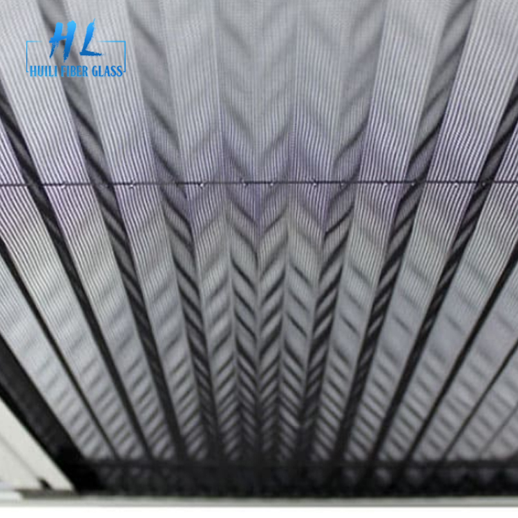 Mosquito Plisse Insect Screen Polyester Pleated Mesh Folding Net