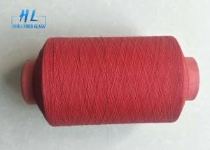 Red and white color PVC Coated Fiberglass Yarn 89tex with Low price