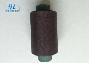 Yellow color PVC Coated Fiberglass Yarn 0.28mm 89tex from Huili factory