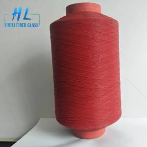 Red color PVC coated fiberglass yarn 0.25mm used as the material of window screen