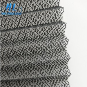 Polyester plisse window insect screen pleated fiberglass mosquito screen mesh