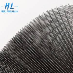 polyester plisse mosquito screen mesh grey color 18mm height