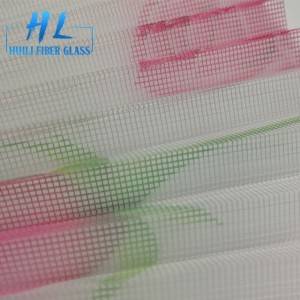 Printed Polyester fly screen folding window net window door screen pleated mesh