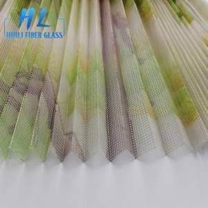 Colorful printing polyester plisse mesh pleated insect screen 18mm