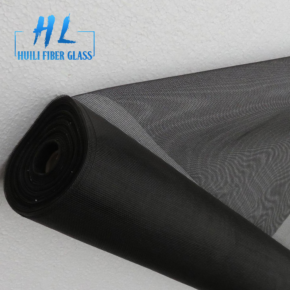 black pvc coated fiberglass insect screen for window and fly screen