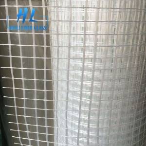 110g 5x5mm white fiberglass mesh for concret reinforcement.
