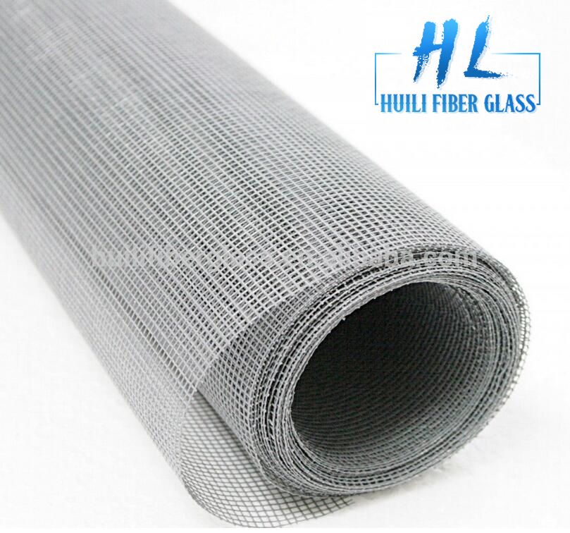 Fiberglass window insect screen with PVC coated