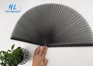 Polyester pleated mesh bi folding mosquito fly insect magnetic control detachable screen door