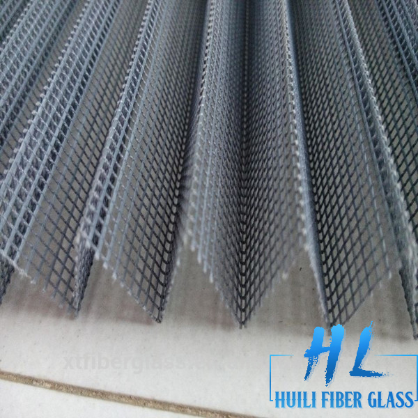 China Cheap price Fiberglass Mesh Geogrid - Gray Color Fiberglass Plisse Insect Screen/Pleated Window Screen/Folding Insect Mesh – Huili fiberglass