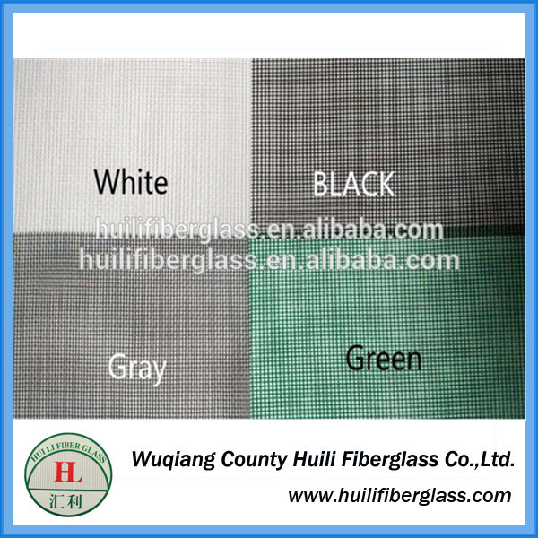 Cor verde Wuqiang PVC revestido de fibra de vidro branco mosquitera para insectos