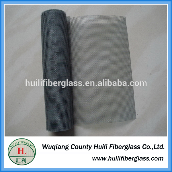 hengshui huili Fire Resistant PVC Plastic Coated Black Grey White Brown Color Fiberglass Window Screen/pet screen/sun shade