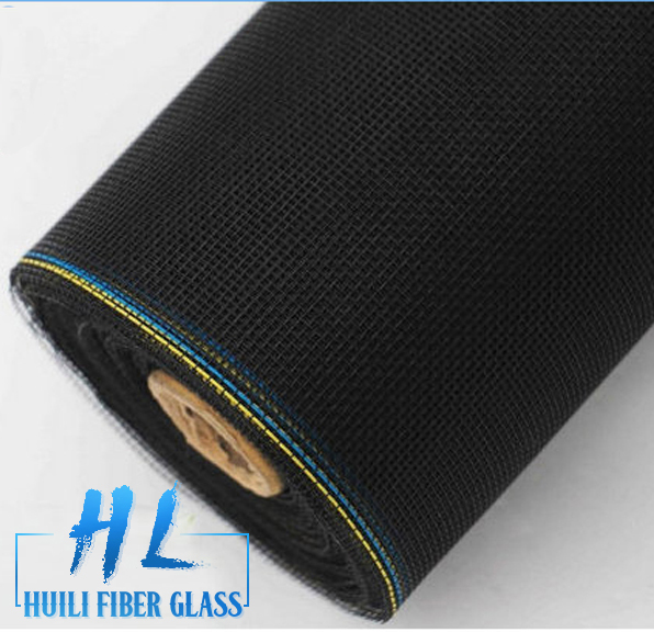 Plain Weaving Square Hole Charcoal Fiber Glass Mesh 20×20 Mesh, Used as Fly Screen