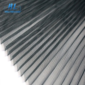 2.4m x 30m Grey 16mm Pleated Height Polyester Plisse Insect Screen Mesh