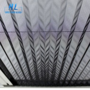 2.4m x 30m Grey 16mm Pleated Height Polyester Plisse Insect Screen Mesh