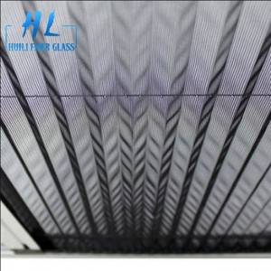 Pleated Mesh Folding Retractable Mosquito Screen Door /retractable pleated insect screen for windows and door