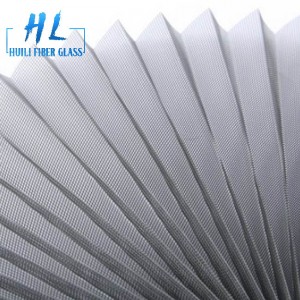 Polyester pleated screen mesh 16mm black color from Huili factory