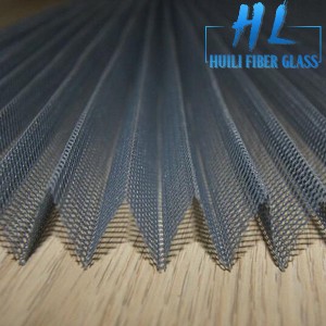 Folded insect screen mesh pleated mosquito screen