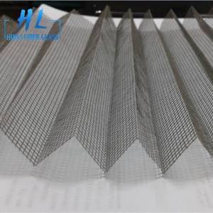 Anti Mosquito Grey Polyester Plisse Insect Screen Mesh