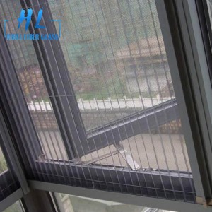 Fiberglass pleated wire mesh fold window screen