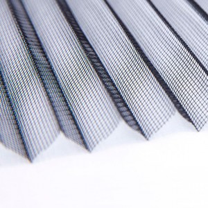Grey Black PP+PE Pleated Fly screen for Window & Door Systems