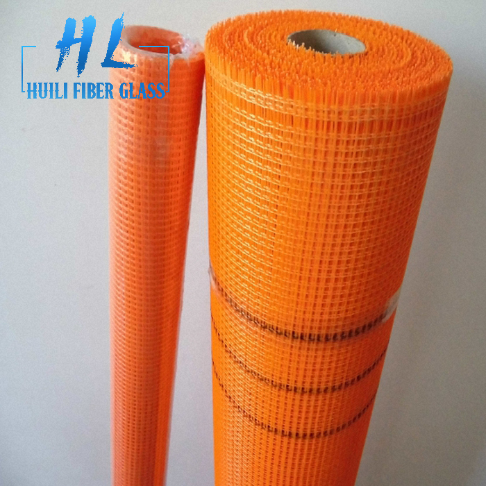 Soft and strength quality 160g 4x4mm orange fiberglass mesh