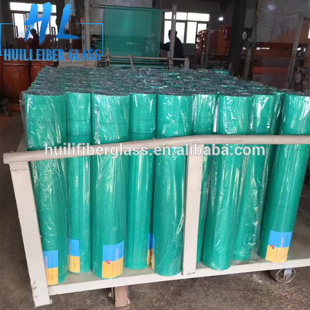 white yellow blue fiberglass mesh used in building material