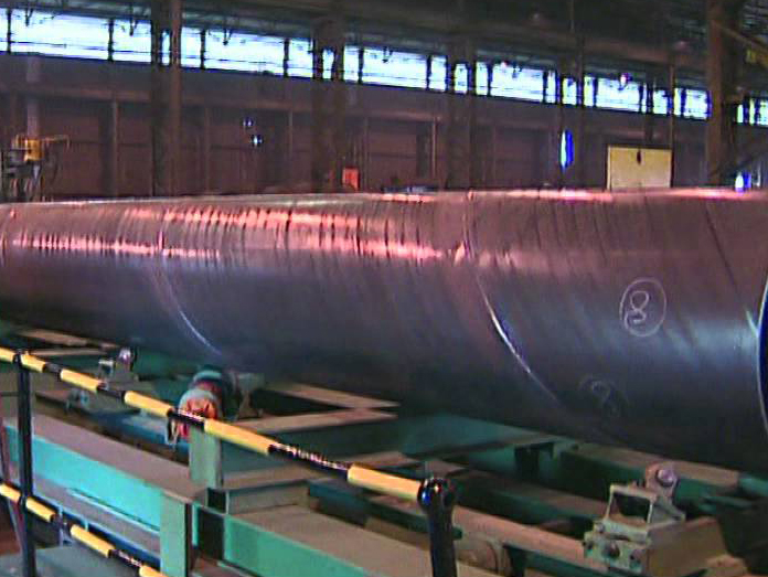 On-line testing of welded pipe