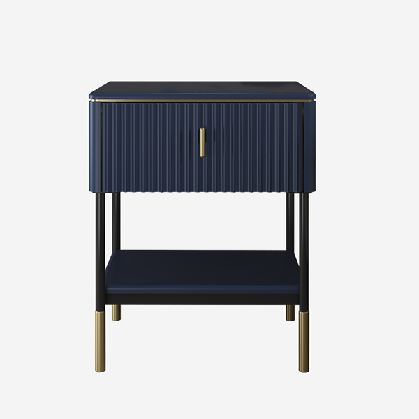 Deep Blue Painted Night Stand Sofa Side Table 79A403