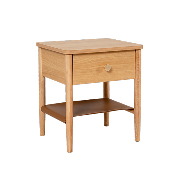 Natural Color 1 Drawer Wood Night Stand 83A402