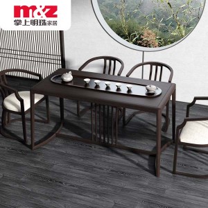 Factory wholesale Oval Dining Set - Classic Walnut Wooden Tea Table 81D302 – M&Z